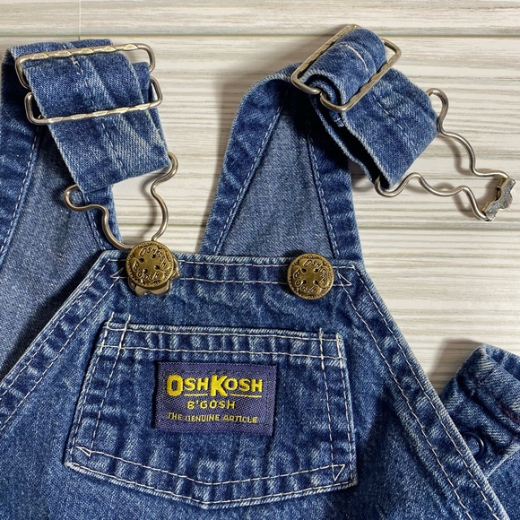 Oshkosh size 6-12 month denim overalls - Picture 4 of 4